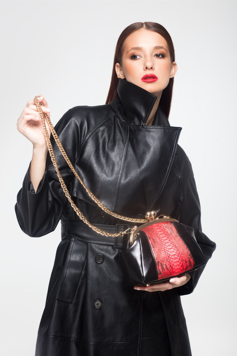 RED PYTHON BAG