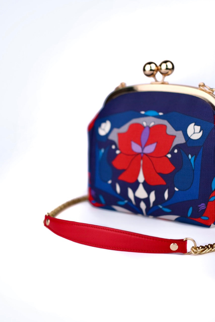 NAVY ORCHID BAG