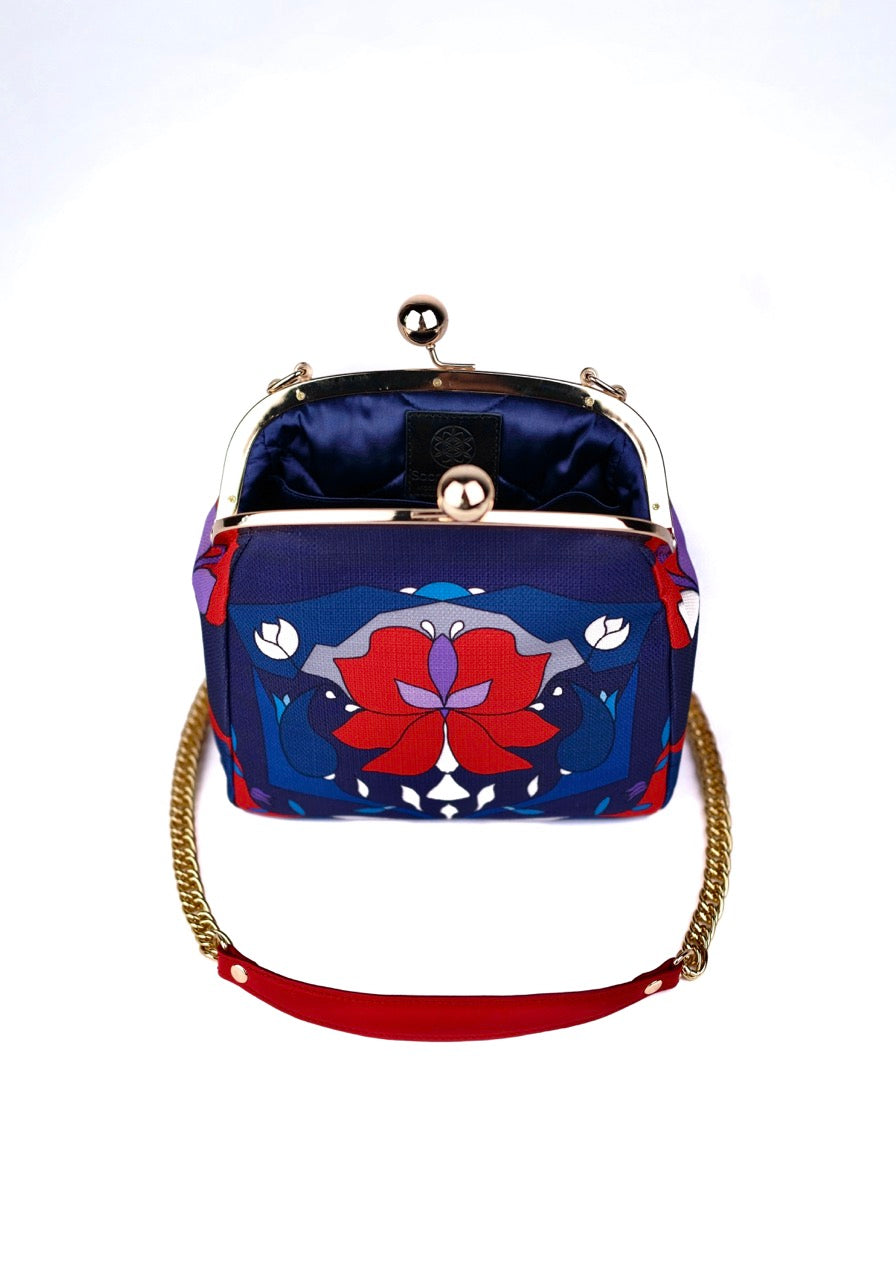 NAVY ORCHID BAG