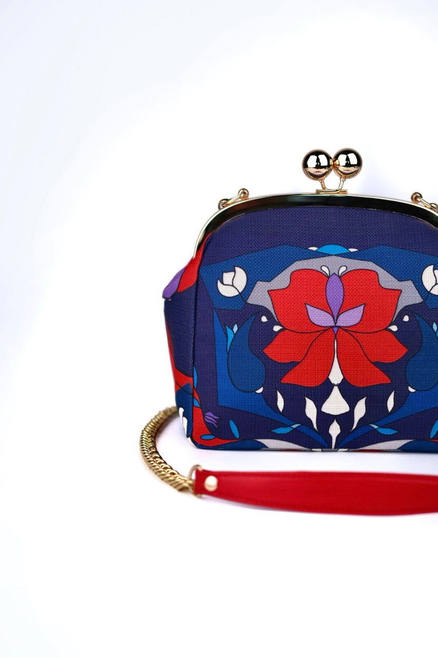 NAVY ORCHID BAG