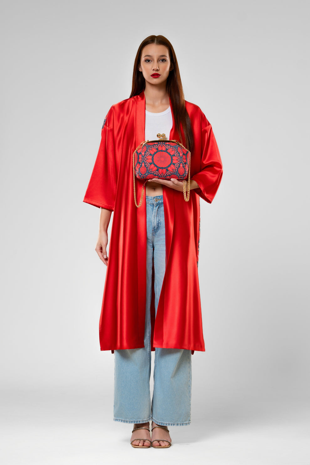 DREAMER`S KIMONO IN RED