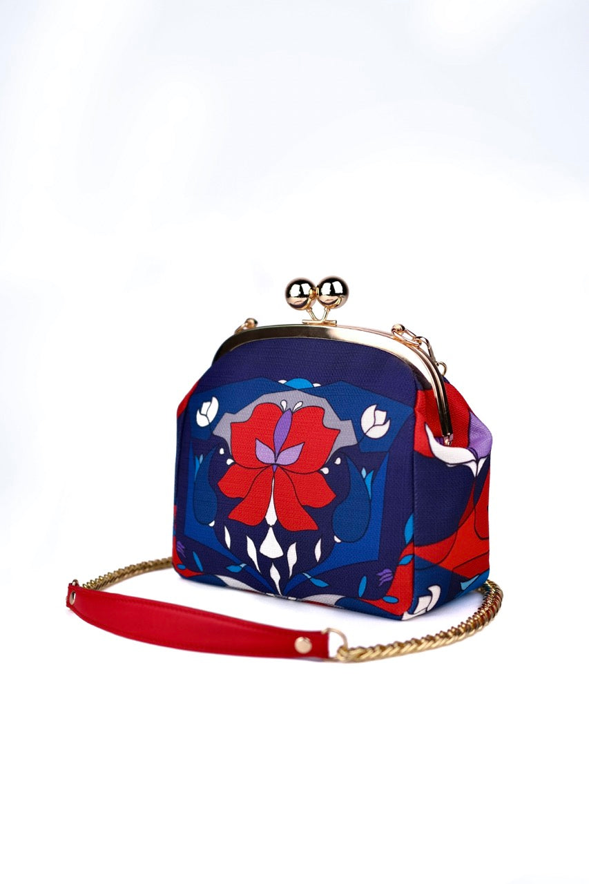 NAVY ORCHID BAG