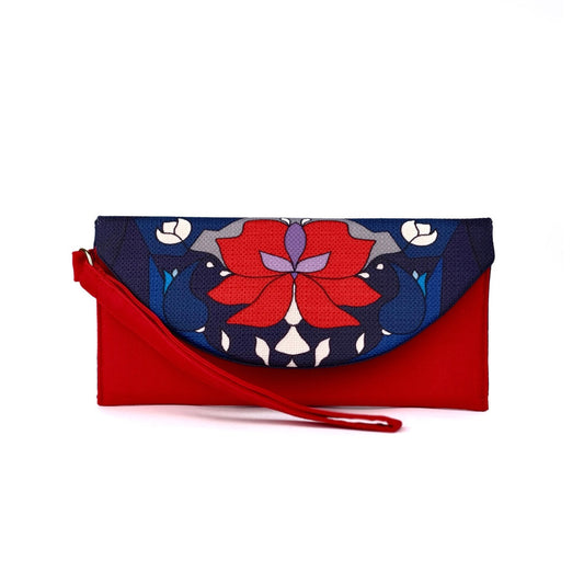 NAVY ORCHID WALLET