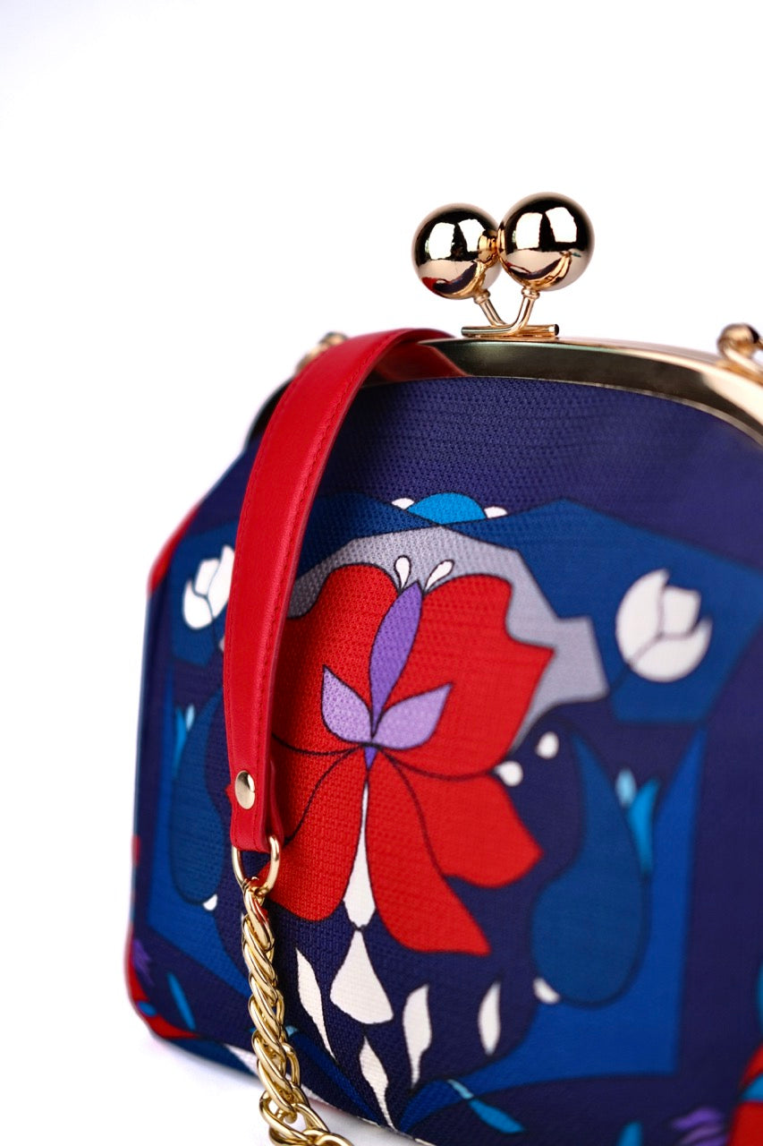 NAVY ORCHID BAG