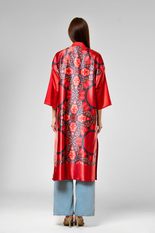 DREAMER`S KIMONO IN RED